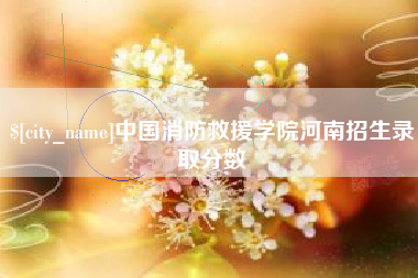 东海中国消防救援学院河南招生录取分数