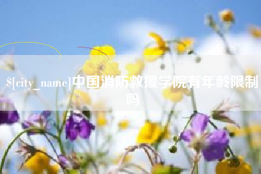 东海中国消防救援学院有年龄限制吗