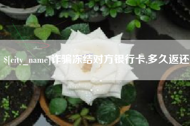 东海诈骗冻结对方银行卡,多久返还
