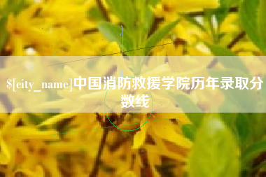 东海中国消防救援学院历年录取分数线