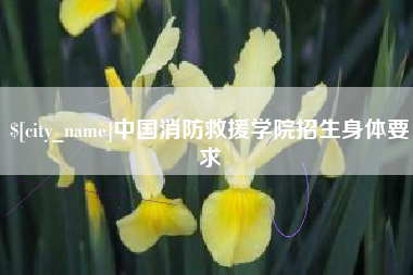 东海中国消防救援学院招生身体要求