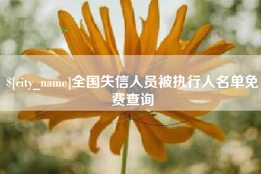 东海全国失信人员被执行人名单免费查询