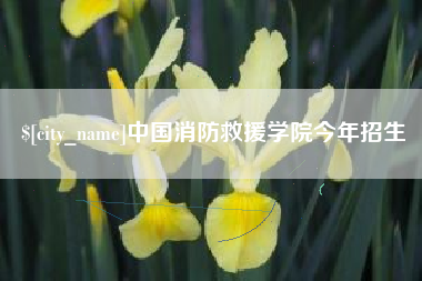 东海中国消防救援学院今年招生