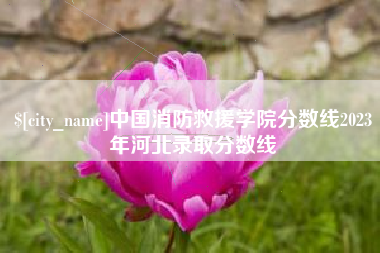 东海中国消防救援学院分数线2023年河北录取分数线