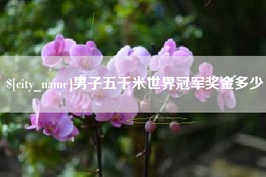 东海男子五千米世界冠军奖金多少