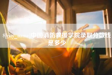 东海中国消防救援学院录取分数线是多少