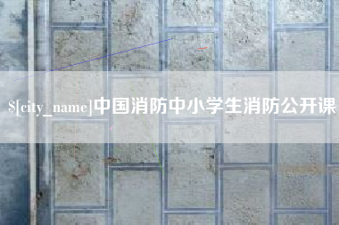 东海中国消防中小学生消防公开课