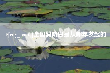 东海全国消防日是从哪年发起的