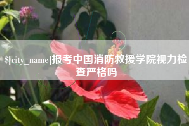 东海报考中国消防救援学院视力检查严格吗