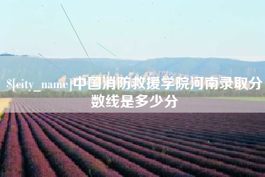 东海中国消防救援学院河南录取分数线是多少分