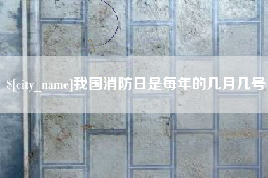 东海我国消防日是每年的几月几号