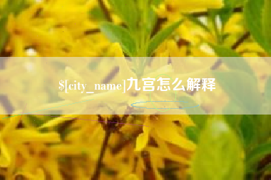 东海九宫怎么解释