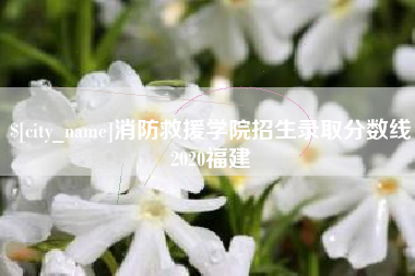 东海消防救援学院招生录取分数线2020福建