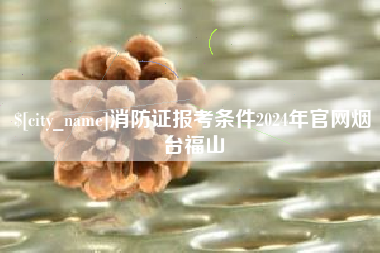 东海消防证报考条件2024年官网烟台福山
